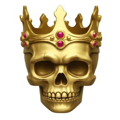 Skull king crown gold sticker