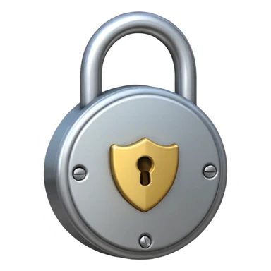 padlock emoji, open to the right, classic emoji style sticker