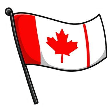 Canadian flag sticker