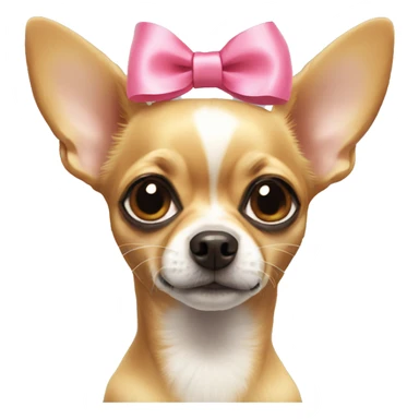 Chihuahua with a bow on his head sticker