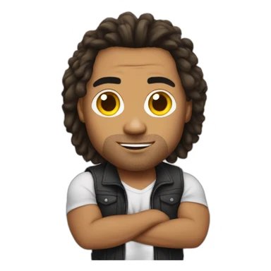 The Rock with hair sticker