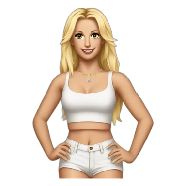 Britney spears in crop top sticker