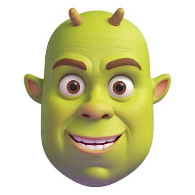 iconic Shrek face sticker