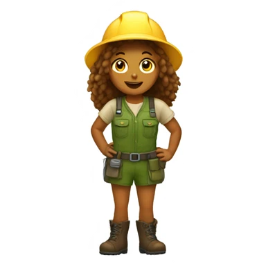 Crunchy forestry girl sticker