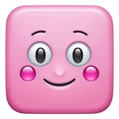 Pink square without face sticker