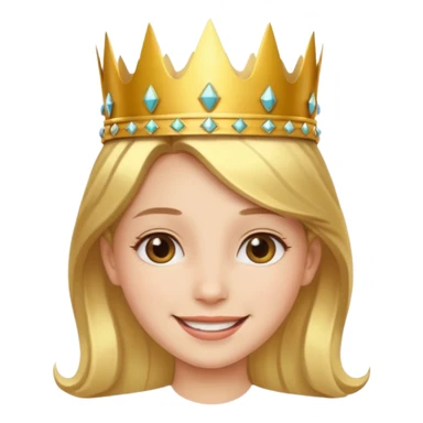 girl with crown sticker