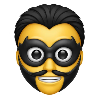 Um emoji gotico com a máscara de espu sticker