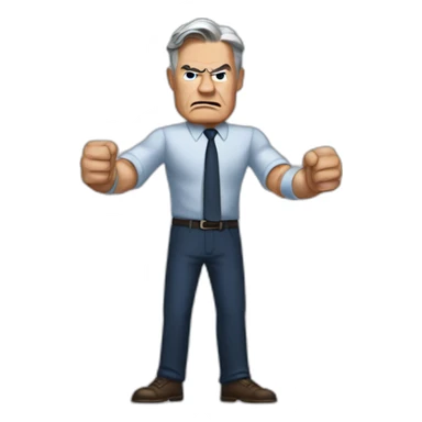 Jerome powell angry holding hand up sticker