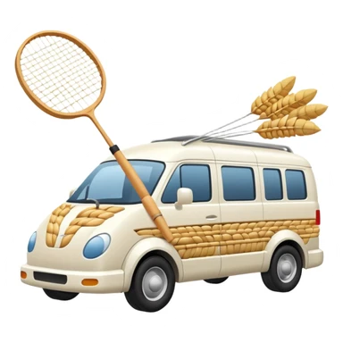 badminton shuttle made of wheat sticker