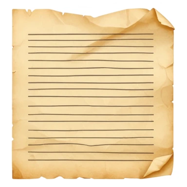 document paper with text lines sticker