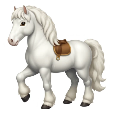 White shire horse sticker
