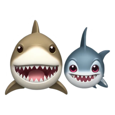 Shark and tuna sticker