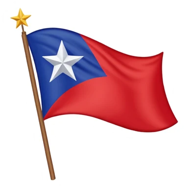 Juneteenth flag waving, red white and blue with a bursting star in the center sticker