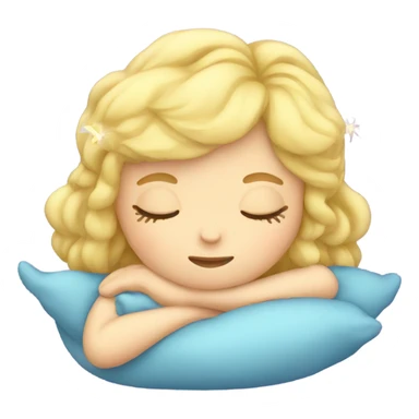 Blond fairy sleeping  sticker