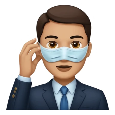 A business leader removing his mask (like Anonymous) indicating that he is revealing himself sticker