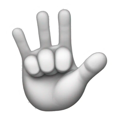 make a smiley face with three fingers thumb index and middle sticker