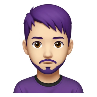 Mike Shinoda with dark purple hair, brown eyes sticker