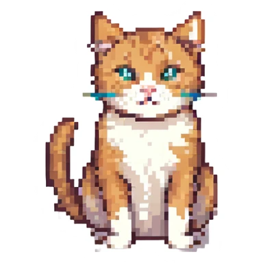 playful cat sticker