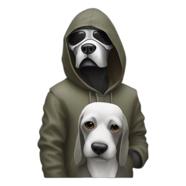 Dog with Mf doom sticker