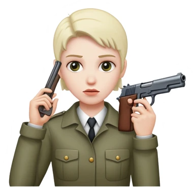 Someone holding a gun to their head sticker