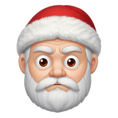 Short bearded dwarf with a grumpy expression, bushy white beard, red pointed hat, frowning with thick eyebrows sticker