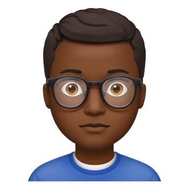 bold and wearing glasess black man sticker