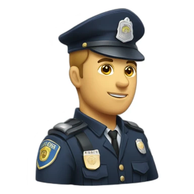 Policier buvant de la bière sticker