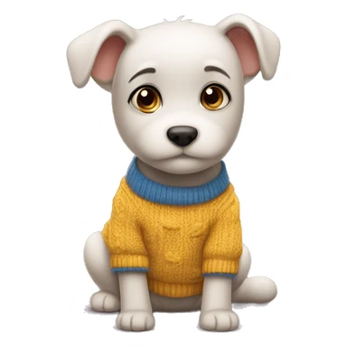 heartfelt smile in sweater on all fours sticker