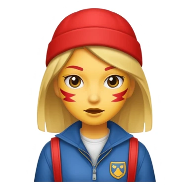 A hooligan girl sticker