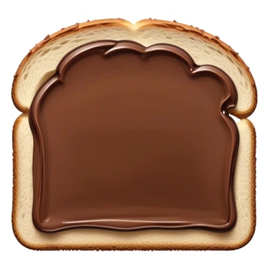 slice of bread covered in nutella spread sticker