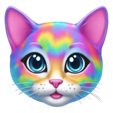 lisa frank cat sticker