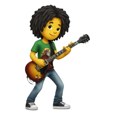 body Bob marley kid with guitar sticker