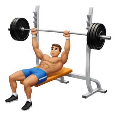A guy doing flat-benchpress sticker