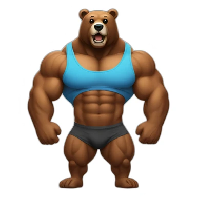 Body Building Bear sticker