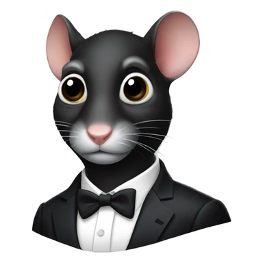 James bond as a black rat sticker