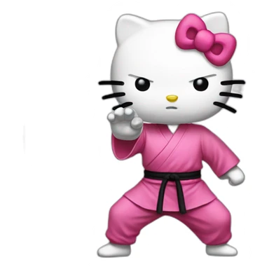 kung fu hello Kitty  sticker