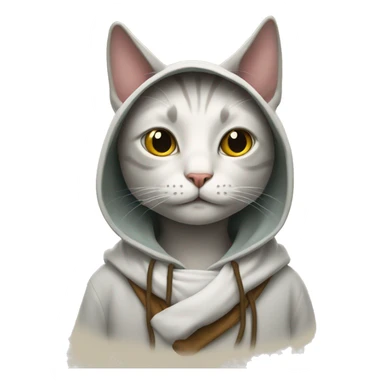 Cat wearing a hodi sticker