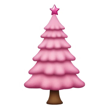 Pink Christmas tree sticker