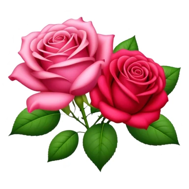 Rote Rose und rosa Lilien sticker