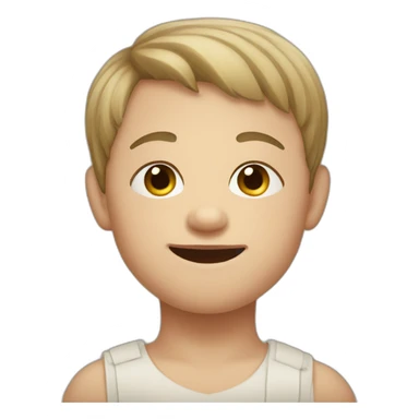 roman boy with down syndrome sticker