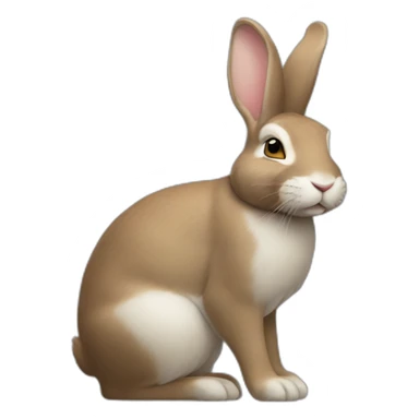Lapin qui hausse les épaules  sticker