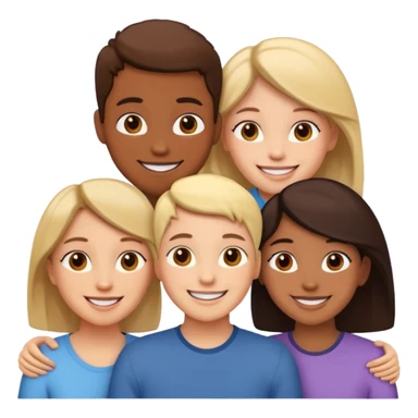 Three friends talking and looking each other sticker