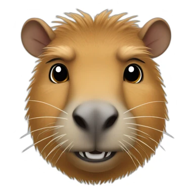 capybara with an angry mark on its head sticker