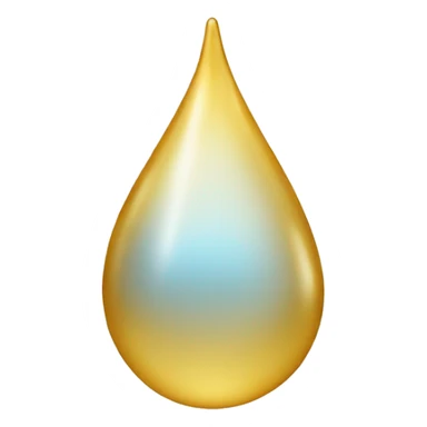 golden water drop sticker