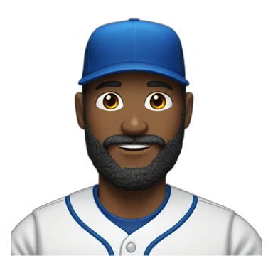 man with beard and a baseball hat sticker