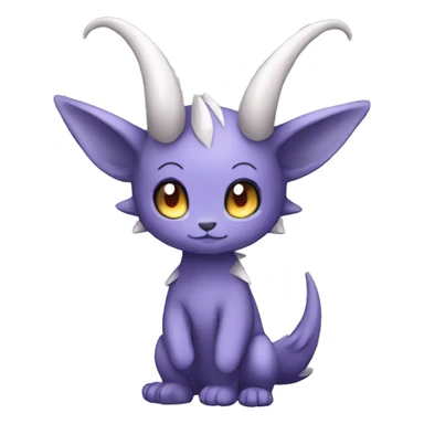 Anthro Shy Shiny Fakémon-Sona With Horns Full Body sticker