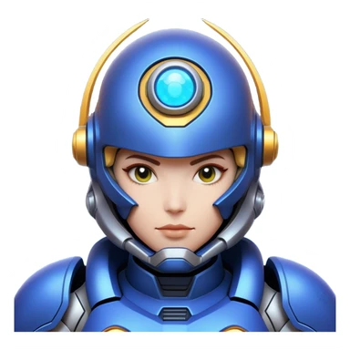 Clash of Clans aesthetic: Cinematic heroic Terran Marine Hero close up Emoji, rendered in a 3D vector-style similar to standard emojis with minimal shading and bold, simplified shapes. A compact, heroic isometric figure clad in futuristic power armor with signature energy accents, softly glowing with a cosmic battle charm. Simplified yet unmistakably iconic, highly detailed and consistent, glowing with a soft radiant shine and high gloss. Stylized with a touch of interstellar valor and a soft glowing outline, capturing the essence of an elite space warrior with a friendly, playful manner! sticker