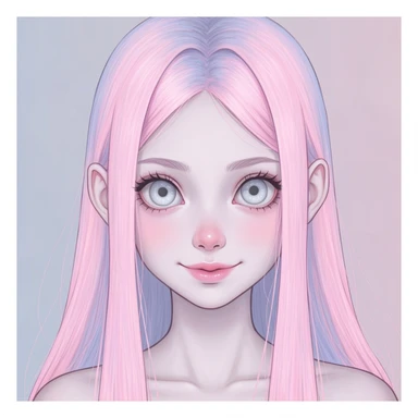 pastel horror profile picture, cute, expressive, minimal, variation 1 sticker