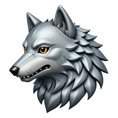house stark from game of thrones, wolf symbol sticker