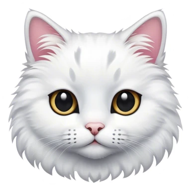 Hiding white cat with black splotches sticker